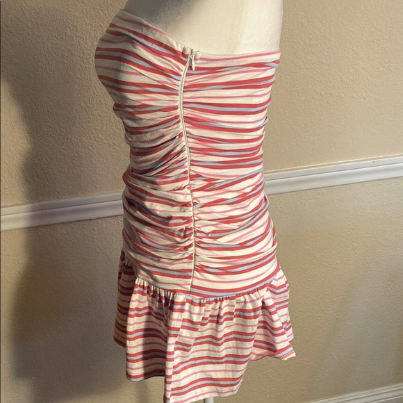 Princess Polly Strapless Dress in Pink and White Stripes - Picture 5 of 10